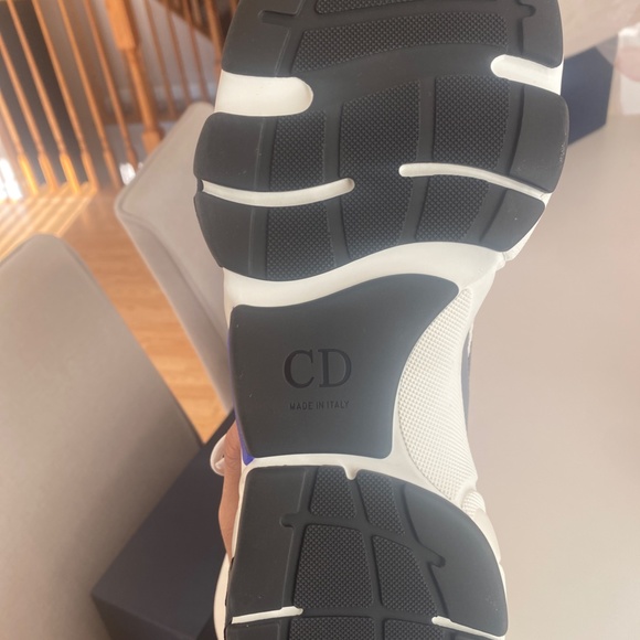 Dior b22 White and Blue Technical Mesh and Gray Calfskin - Picture 6 of 7